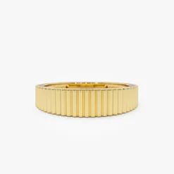 14k Fluted Textured Graduating Ring