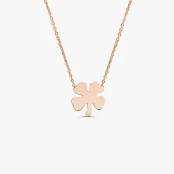 14K Four Leaf Clover Charm Necklace