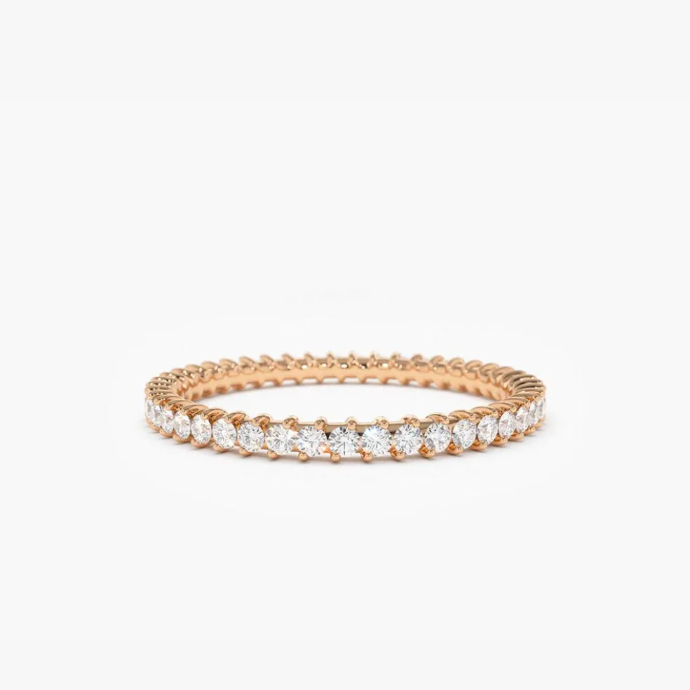 14k Full Eternity Petite Diamond Ring