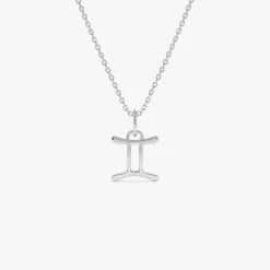 14K Gemini Zodiac Charm Necklace