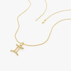 14K Gemini Zodiac Charm Necklace