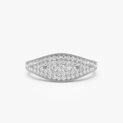 14k Glamorous Pave Setting Diamond Ring