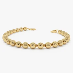 14K Gold 5 MM Bead Bracelet