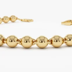 14K Gold 5 MM Bead Bracelet