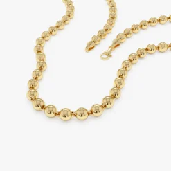 14K Gold 5 MM Bead Necklace