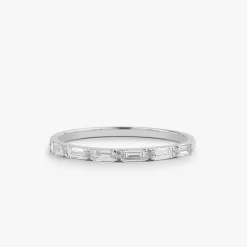 14K Gold Baguette Diamond Wedding Ring