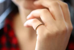 14K Gold Black Diamond Eternity Band