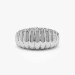 14k Gold Chunky Ribbed Statement Ring