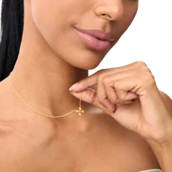 14K Gold Citrine Butterfly Necklace