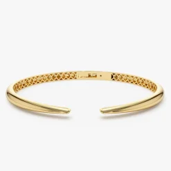 14k Gold Claw Cuff Bangle Bracelet