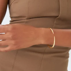 14k Gold Claw Cuff Bangle Bracelet