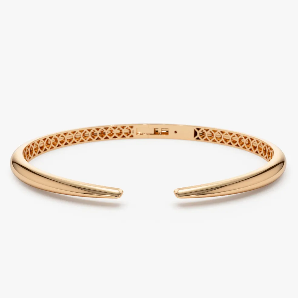 14k Gold Claw Cuff Bangle Bracelet
