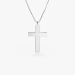 14k Gold Cross Charm Necklace