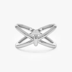 14K Gold Crossover Band