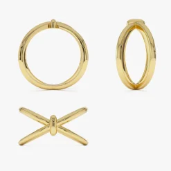 14K Gold Crossover Band