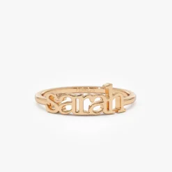 14K Gold Custom Name Ring