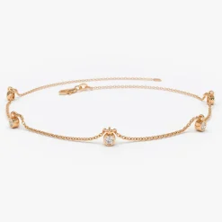 14K Gold Diamond by The Yard Dangling Solitaire Bracelet
