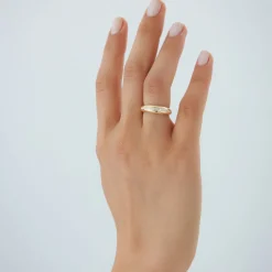 14k Gold Diamond Dome Balloon Ring