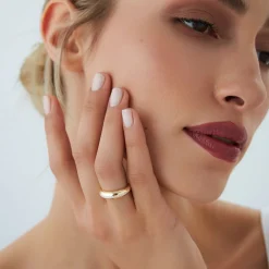14k Gold Diamond Dome Balloon Ring