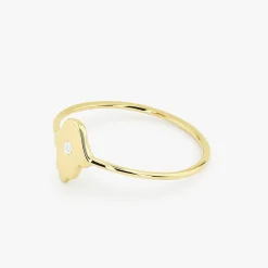 14K Gold Diamond Hamsa Ring