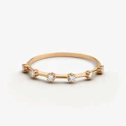 14k Gold Diamond Stacking Ring