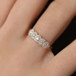 14K Gold Diamond Wedding Band