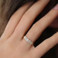 14K Gold Diamond Wedding Band
