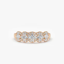 14K Gold Diamond Wedding Band