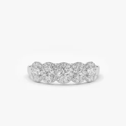 14K Gold Diamond Wedding Band
