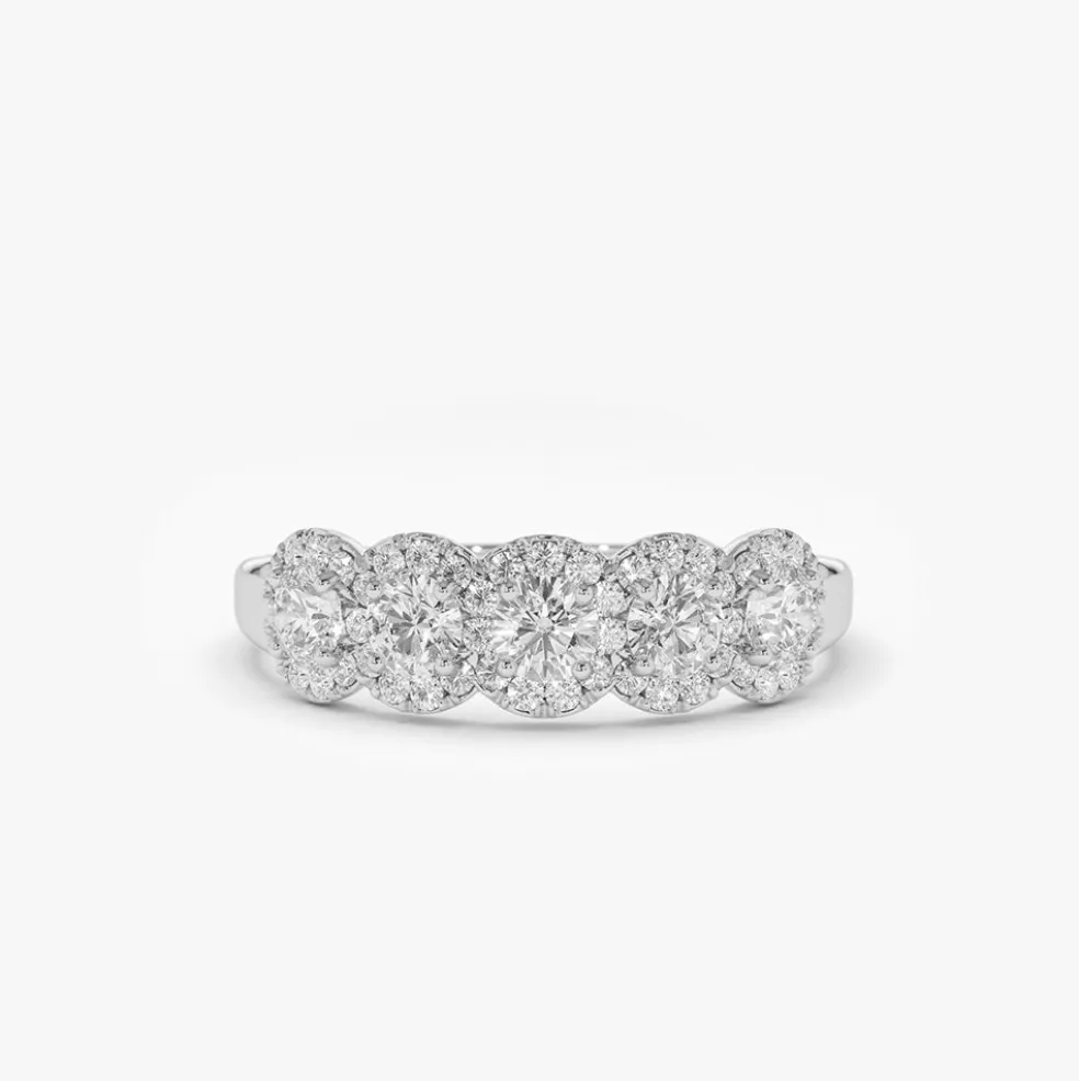 14K Gold Diamond Wedding Band