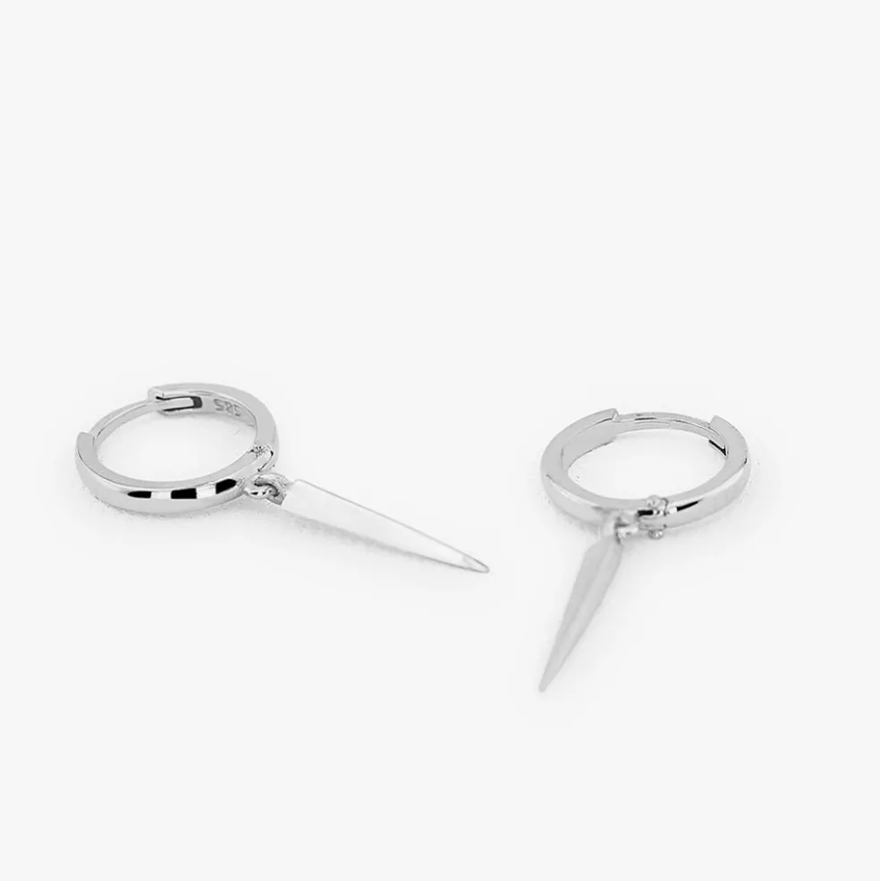 14K Gold Drop Single Spike Earrings