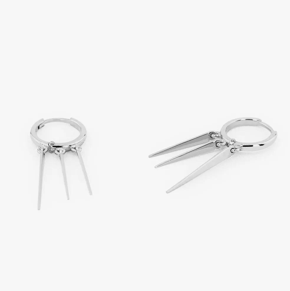 14K Gold Drop Trendy Spike Earrings