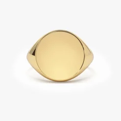 14k Gold Engravable Signet Ring