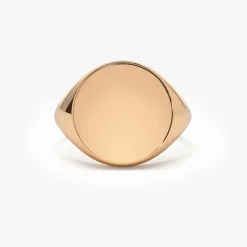 14k Gold Engravable Signet Ring