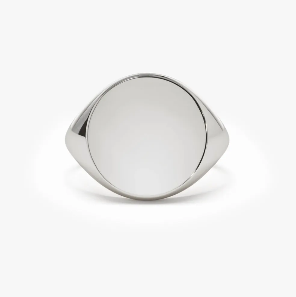14k Gold Engravable Signet Ring