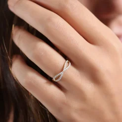 14K Gold Eternity Diamond Wedding Band