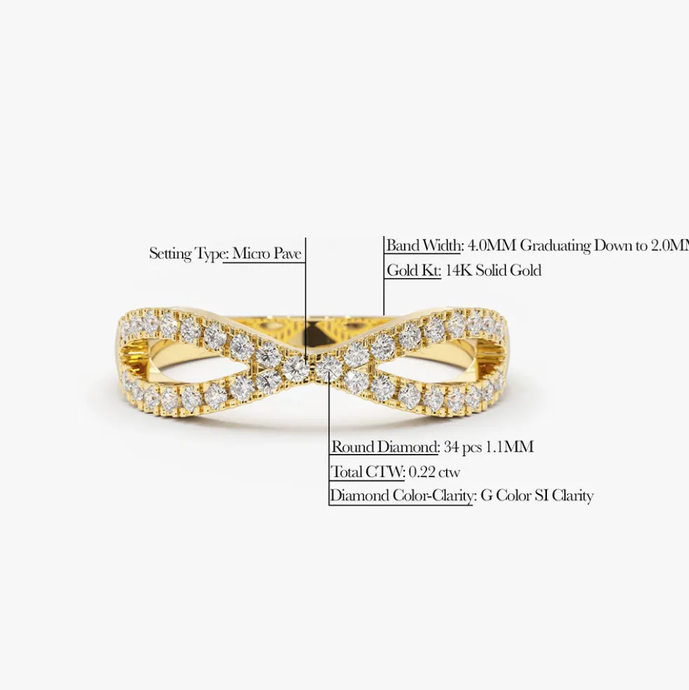 14K Gold Eternity Diamond Wedding Band