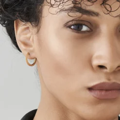 14k Gold Flat Hoop Earrings