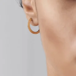 14k Gold Flat Hoop Earrings