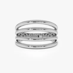 14k Gold Four Band Statement Ring