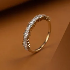 14k Gold Graduating Baguette Diamond Ring