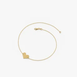 14K Gold Heart Bracelet