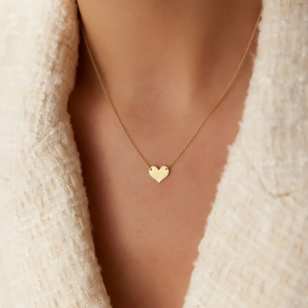 14k Gold Heart Necklace