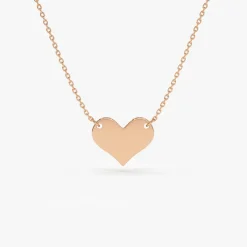 14k Gold Heart Necklace