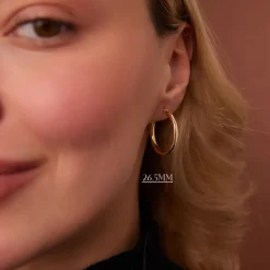 14k Gold Hoops 26.5 - 31.5 - 37MM