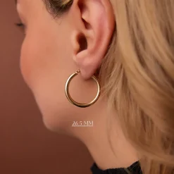 14k Gold Hoops 26.5 - 31.5 - 37MM