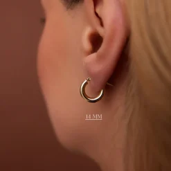 14k Gold Hoops 14-21.5-26.5 MM