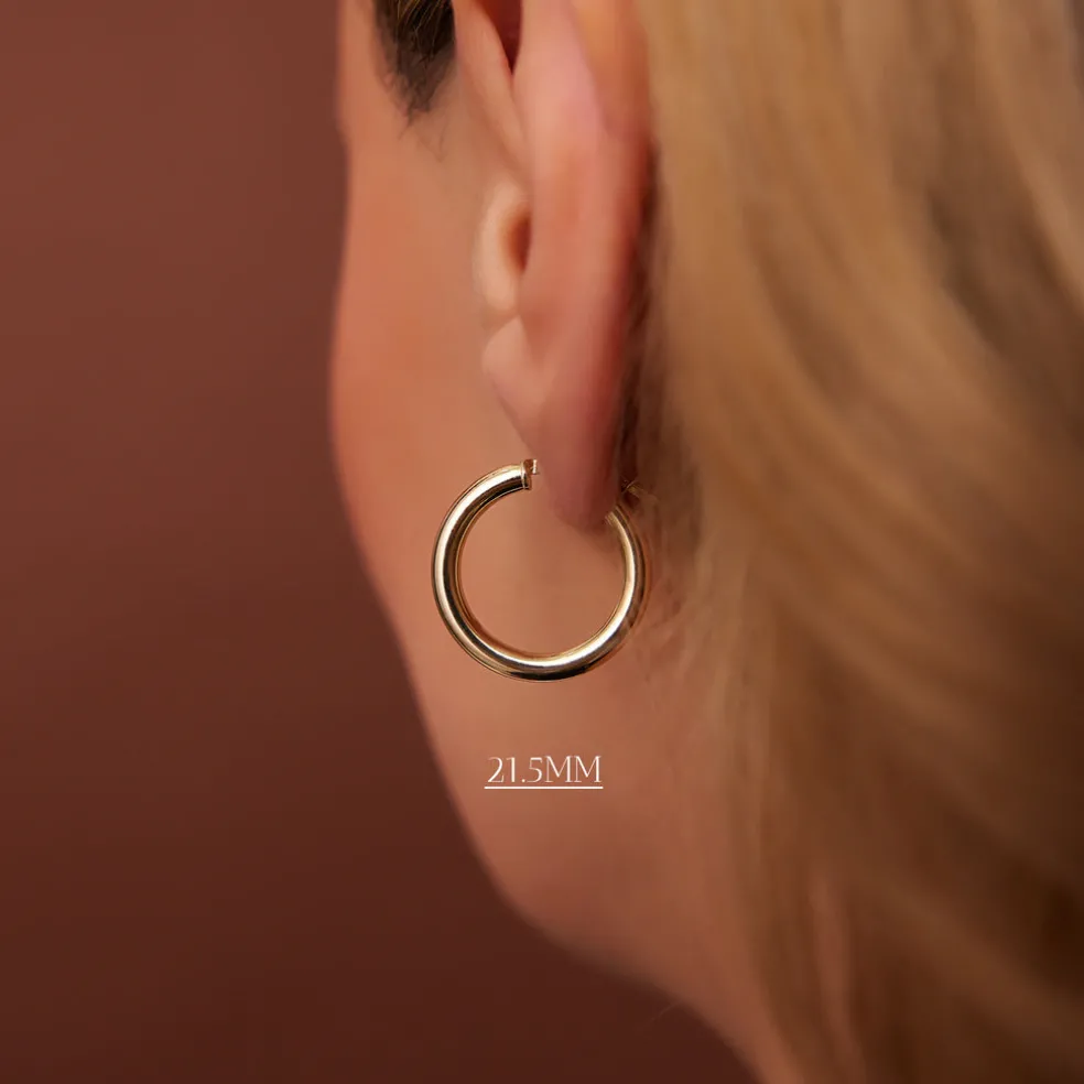 14k Gold Hoops 14-21.5-26.5 MM