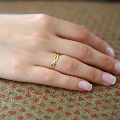 14k Gold Infinity Band