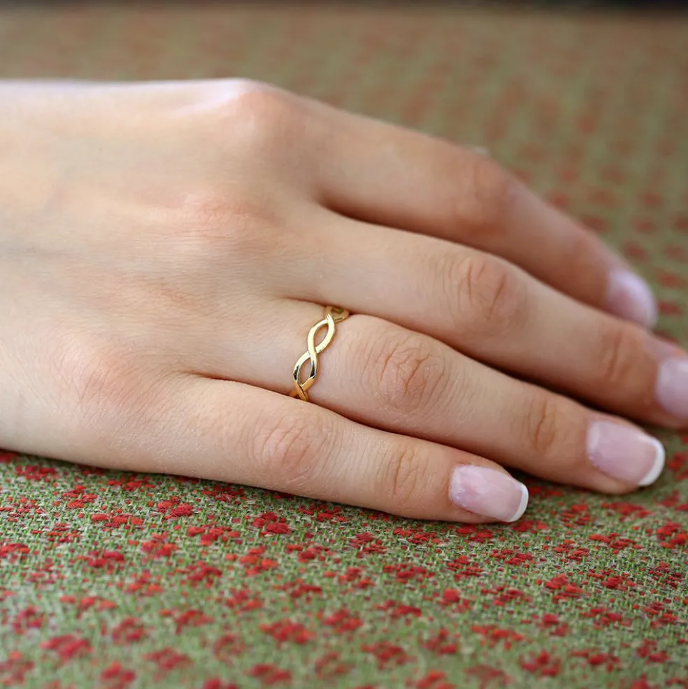 14k Gold Infinity Band